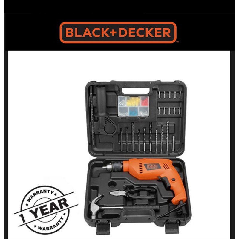 Mesin Bor Listrik Black Decker Set HD555KOPR 13MM Lengkap Aksesoris dan Koper HD555 KOPR ORIGINAL