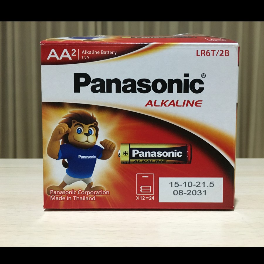 BATTERY BATERAI BATERE BESAR AA A2 PANASONIC ALKALINE LR6T 2 PCS