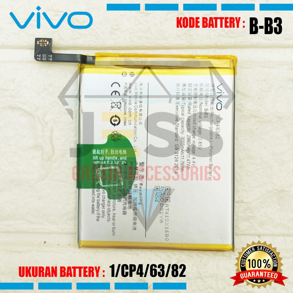 Baterai Battery Original VIVO B-B3 &amp; BB3 &amp; B-B7 &amp; BB7 For Type HP V5+ &amp; V5 Plus &amp; Vivo X9 &amp; Vivo X9i &amp; Vivo X9S &amp; Vivo X9+ &amp; Vivo X9 Plus