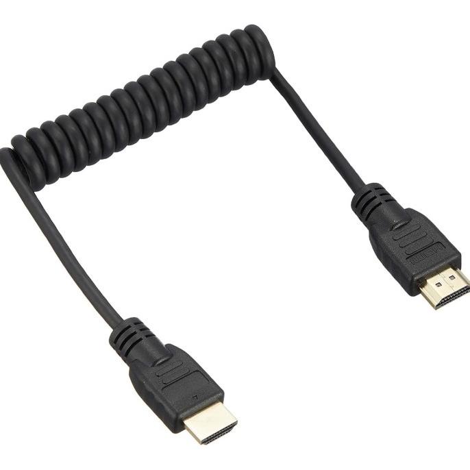 Full HDMI to Full HDMI Coiled Cable 30cm extended to 80cm