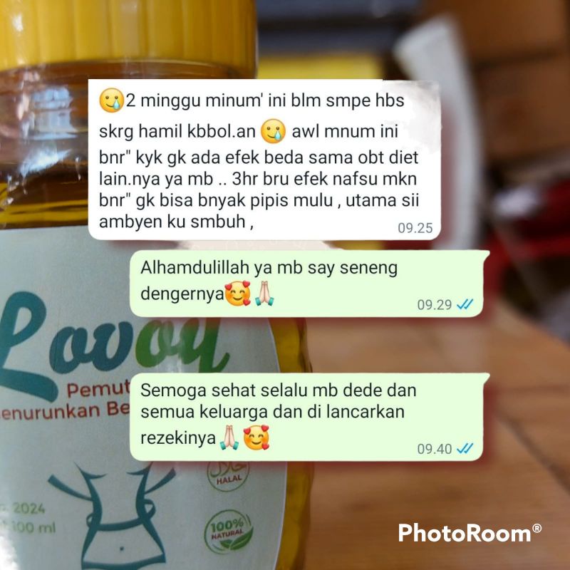 LOVOIL MENURUNKAN BERAT BADAN SERTA MENCERAHKAN BADAN/ PELANGSING HERBAL/ EVOIL/EVO