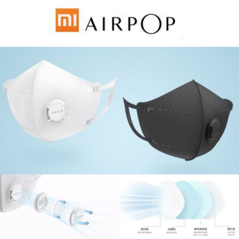 MASKER PM 2.5 XIAOMI AIRPOP KN95 MASKER DEWASA ANTI POLUSI XIAOMI AIRPOP