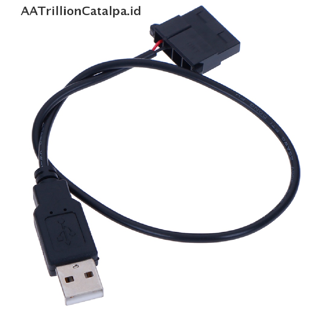 (AATrillionCatalpa) Kabel Konektor Molex USB Ke 4 Pin Untuk Kipas Pendingin Komputer PC