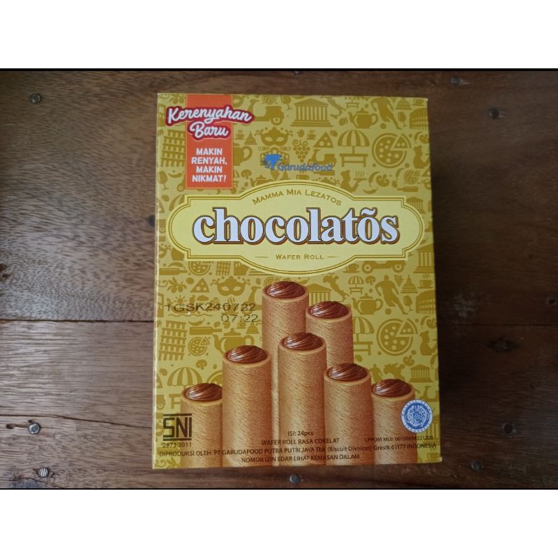 

CHOCOLATOS wafer roll (isi 24x8,5 gr)