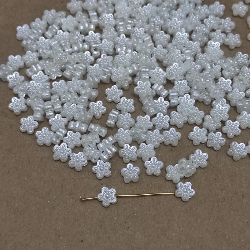 280pcs putik sakura mutiara mini lubang tembus