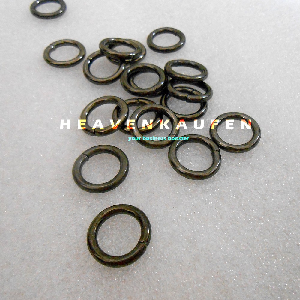 Ring Bulat Ring O Diameter Lubang 1,5 cm Tebal 3 mm Warna Black Nikel