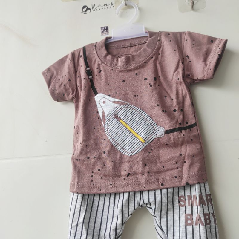 JVC SNI Setelan baju kaos celana panjang salur TAS anak bayi