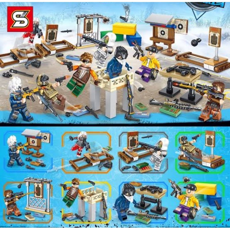 Lego Block Minifigure PUBG Isi 8 Set