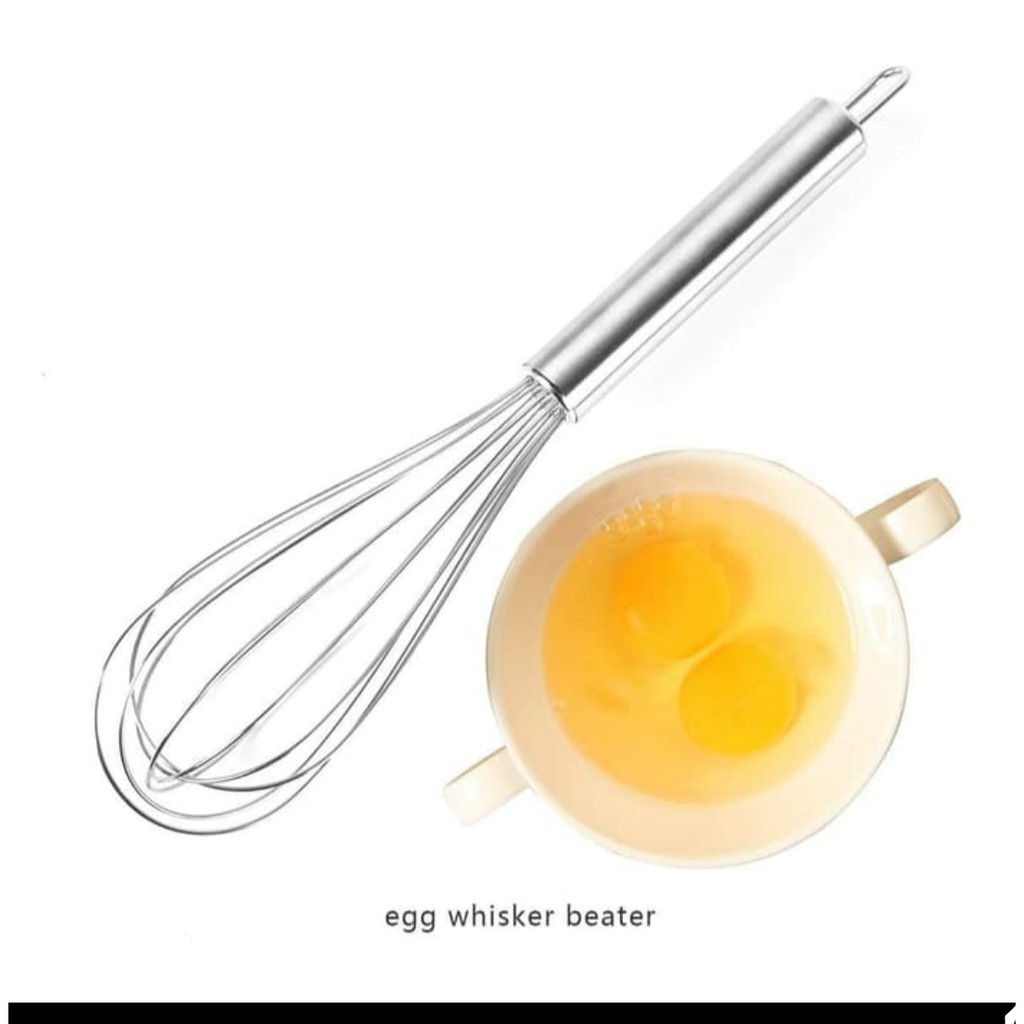 PREMIUM Egg Whisk Beater balloon 10&quot; 25 Cm PENGOCOK TELUR  FULL STAINLESS STELL