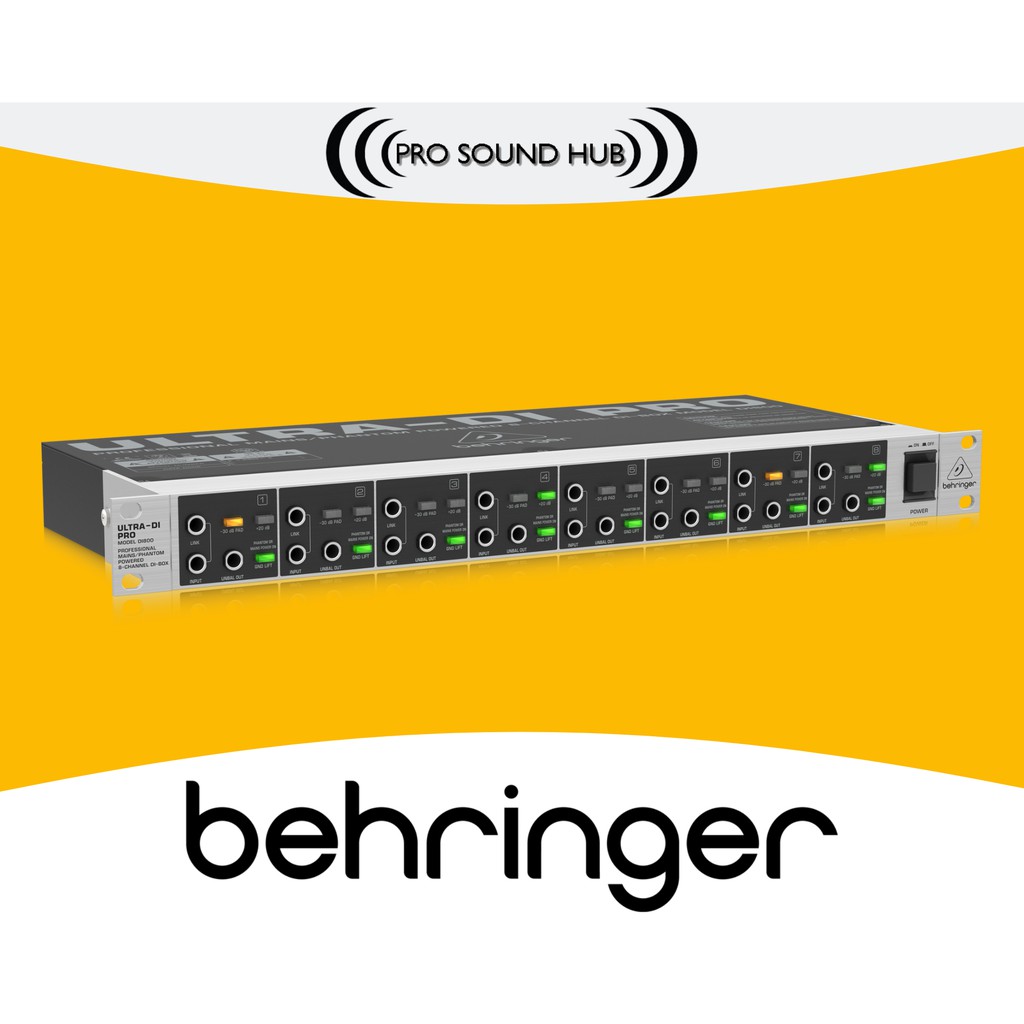 Behringer DI800 DI 800 DI 800 DI Box 8 Channel Direct Injection Box