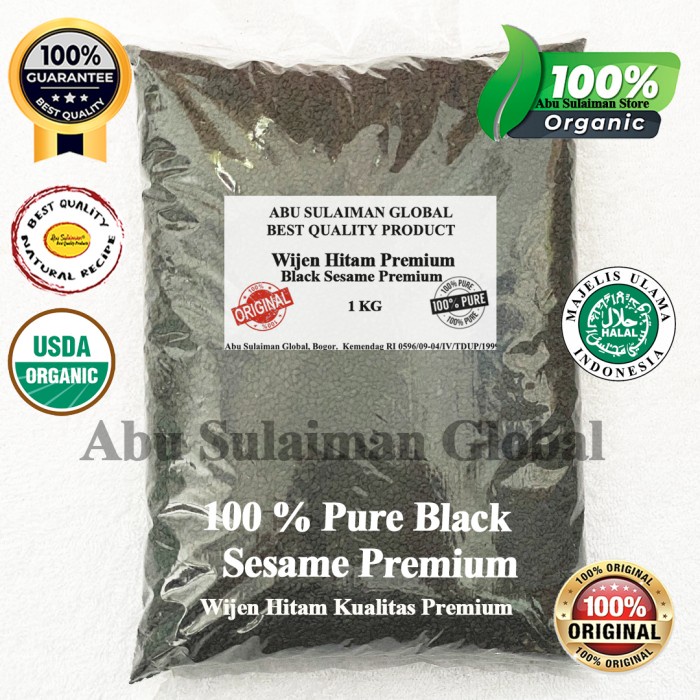 

TURUN HARGA Wijen Hitam Black Sesame 1 KG Biji WIjen Hitam Organik Premium HALAL AR082