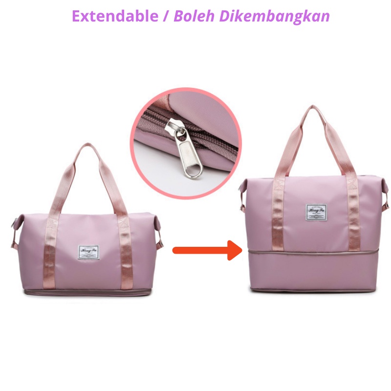 TAS TRAVEL DUFFLE GYM OLAHRAGA BAJU PAKAIAN FOLDABLE JINJING MUDIK MURAH DUFFLE TREVEL BAG JUMBO