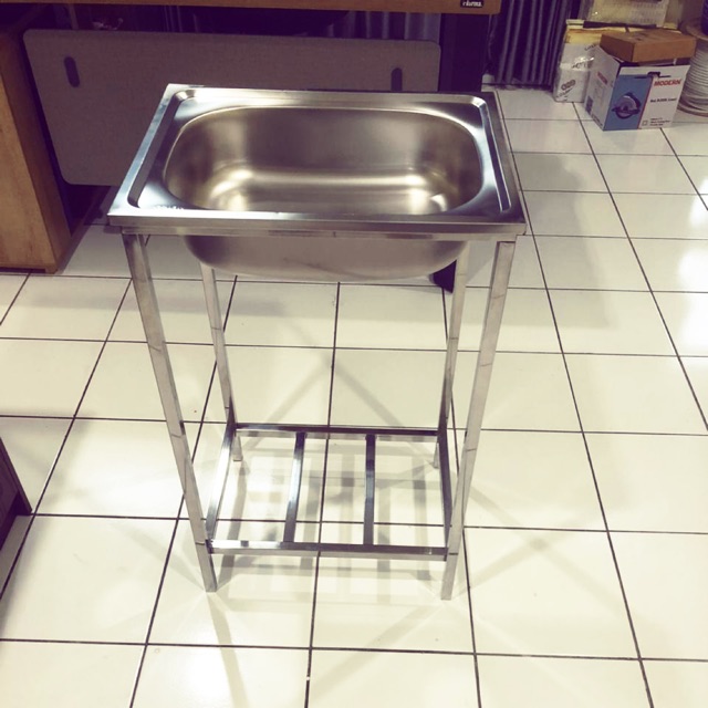 WASTAFEL/BAK CUCI TANGAN PORTABLE SET FULL STAINLESS