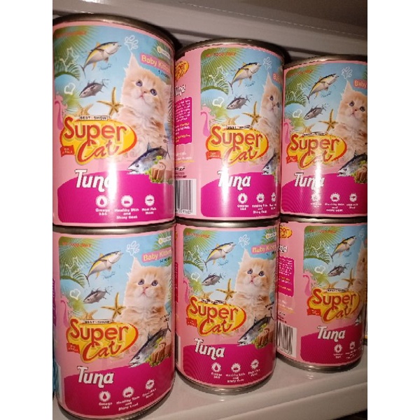 SUPERCAT baby cat kaleng rasa tuna 400gram