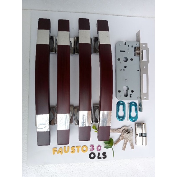 Paket Handle Lengkung/ Gagang Pintu / Handle Pintu+Body Pelor TERMURAH