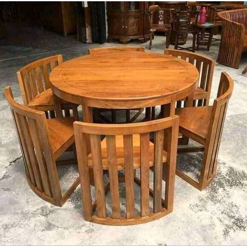 Meja Makan Bulat Minimalis Modern