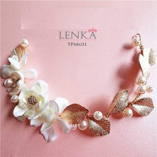 LENKA Headpiece Sanggul Pengantin Wedding Crown Tiara Rambut Aksesoris Pesta TMP011