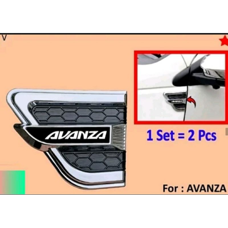 Emblem side vent Avanza.