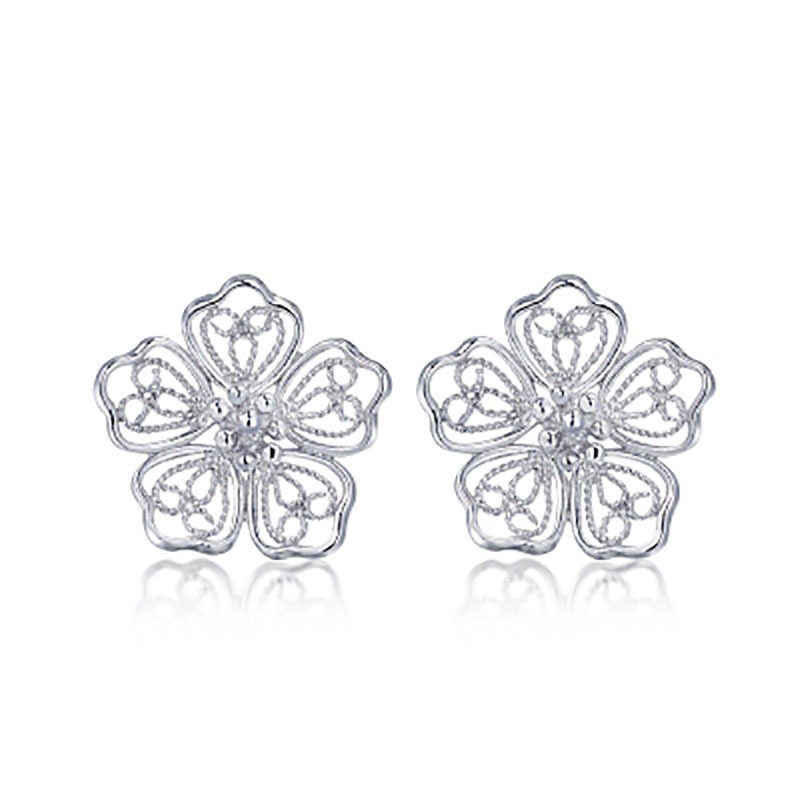 50 buah desain perak Italia 925 anting-anting wanita asli Korea fashion perhiasan anting[tidak mudah luntur] [tidak alergi]-25