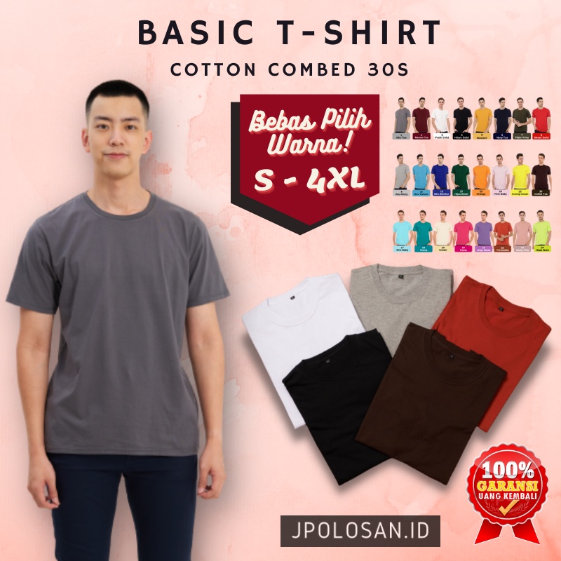 Crewneck Pria Oversize Distro Murah Polos Original Putih Cream Hitam Cotton Combed 30s 20s 24s 28s L