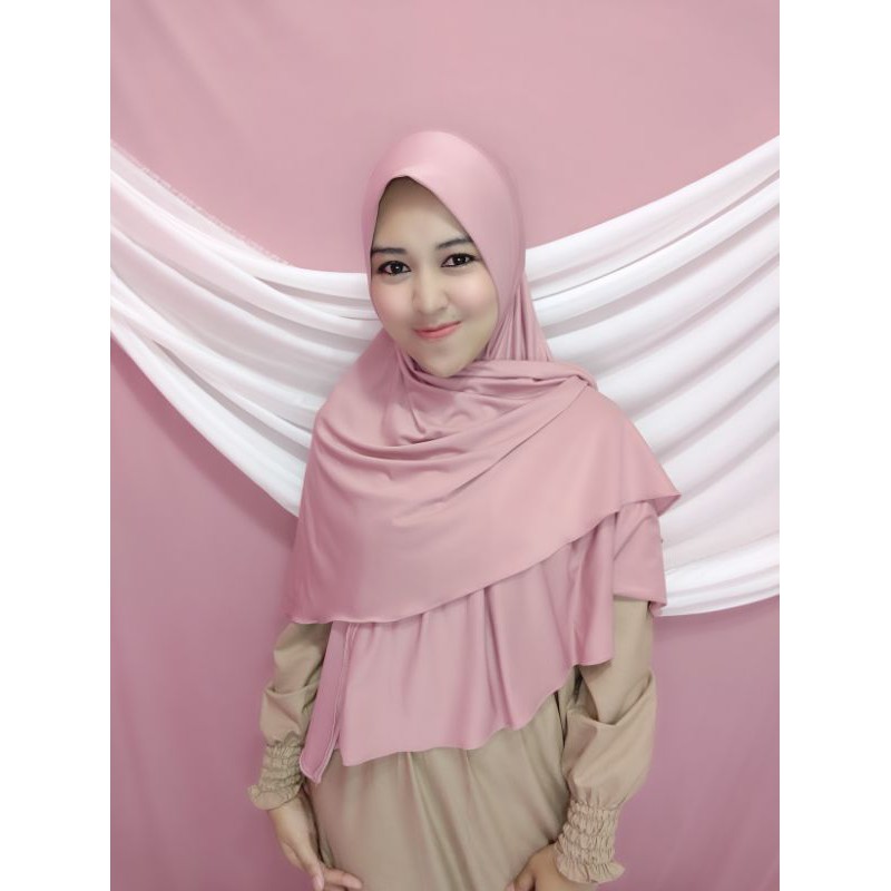 PROMO!!! Hijab Jilbab Instan Kayla Segitiga Nazwa-Dusty pink