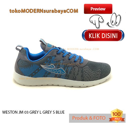 WESTON JM 03 GREY LIGHT GREY SKY BLUE sepatu wanita sepatu casual sneakers