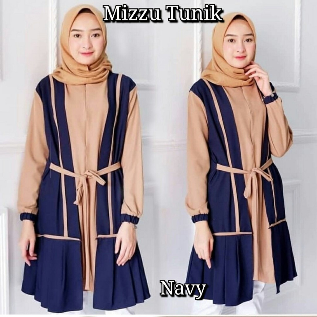 FWG - MIZZU TUNIK / TUNIK WANITA / ATASAN TUNIK WANITA / TUNIK / BAJU WANITA / TUNIK HIJAB