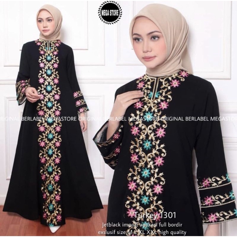 GAMIS SYARI ABAYA BORDIR 1301 COUPLE COD