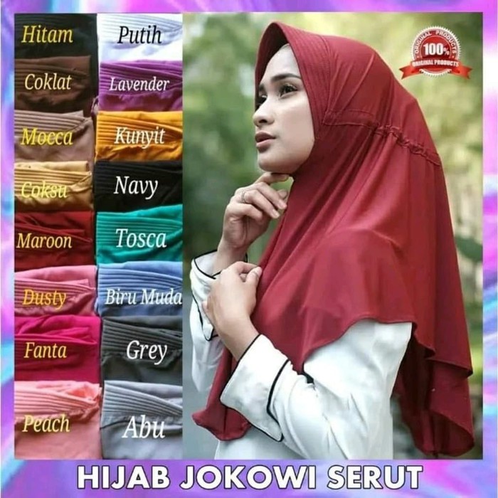 AV - JILBAB OLAHRAGA SERUT JOKOWI/ HIJAB SPORT / JILBAB SERUT JERSEY LYCRA MURAH