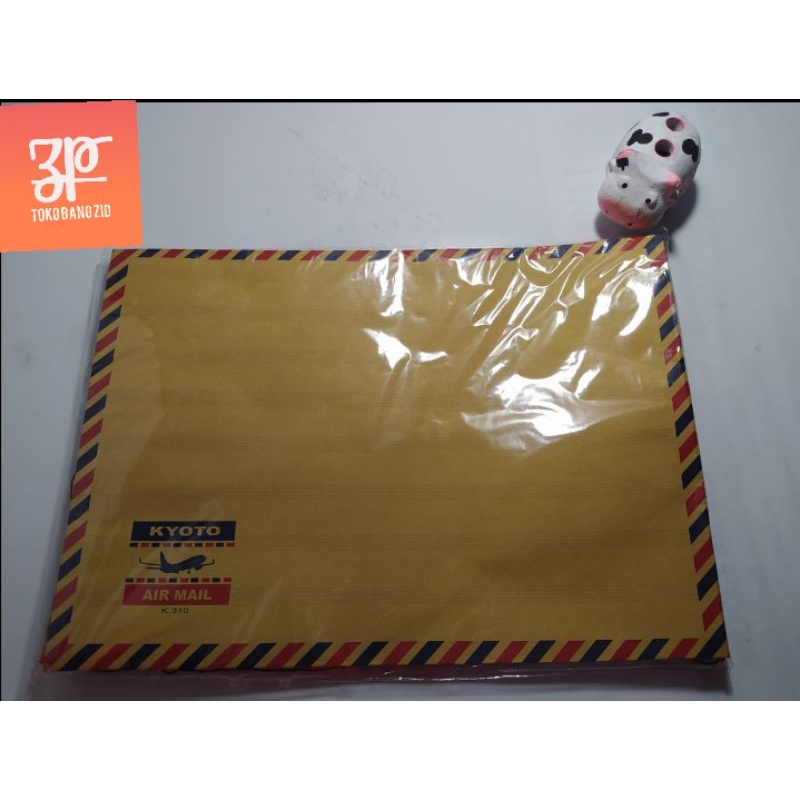 

SATU PACK ATAU 10 PCS AMPLOP COKLAT AIR MAIL/LAMARAN KERJA UKURAN FOLIO