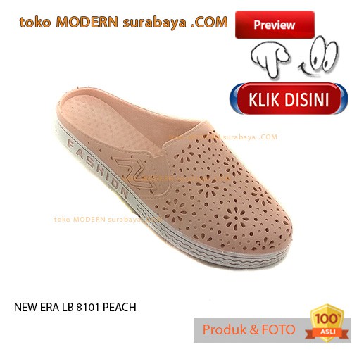 NEW ERA LB 8101 PEACH sandal selop wanita flat casual