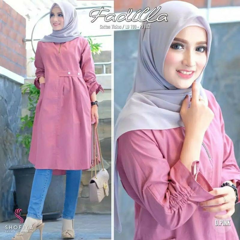 NEW!!! FADILLA TUNIK ATASANMUSLIM WANITA ATASAN TUNIK MURAH BAJU TUNIK TERBARU