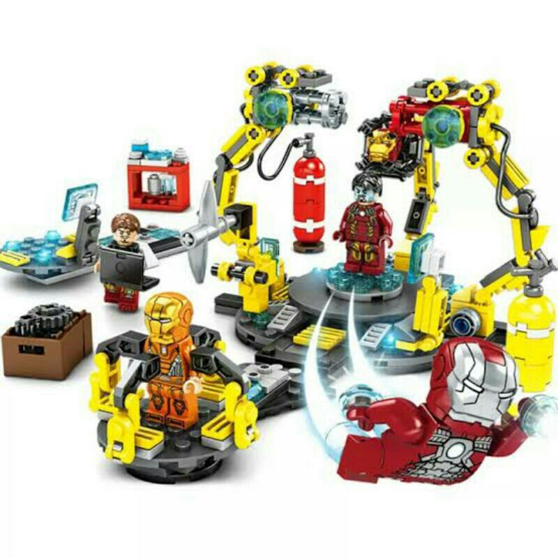 mainan edukatif kreatif anak block bangun brick bukan lego iron man super hero block mini figure bri