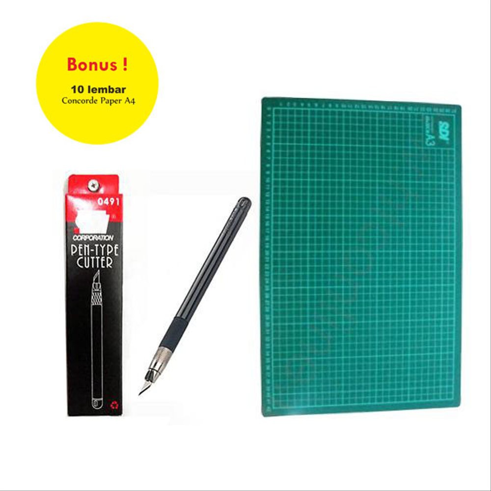 

Best Seller !! Cutter pen + Cutting Mat A3 + Bonus Kertas, (Paket Paper cut) Murah ! Berkualitas