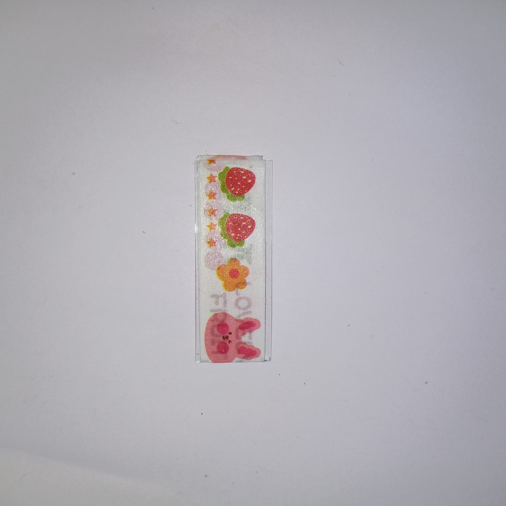 

W5 WASHITAPES SAMPLE 20 CM MOTIF KLINCI DAN MOTIF STRAWBERRY WASHI TAPE BUJO SCRAPBOOK JOURNALING