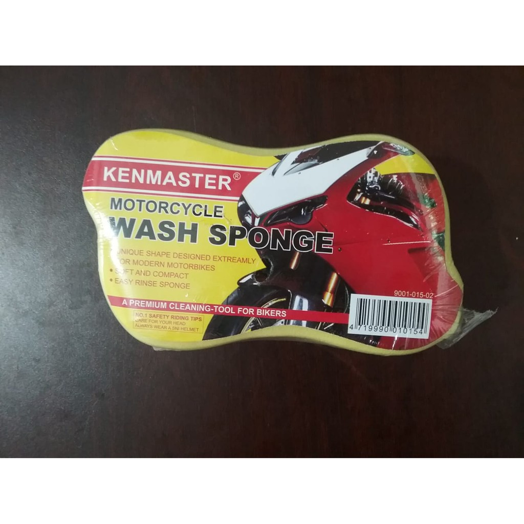 PROMO !!! Kenmaster Motorcycle Wash Sponge - Kenmaster Busa Pencuci Motor 1 pack isi 2 pcs