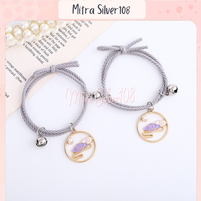 [MS108] GL 48 Gelang Couple Tali Isi 2 Magnet Attract Persahabatan Tangan Wanita Bracelet  (2pcs/sepasang)