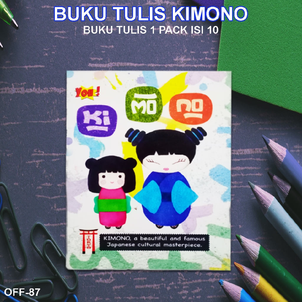 OFF-87 BUKU TULIS KIMONO buku catatan kecil sidu perlengkapan sekolah