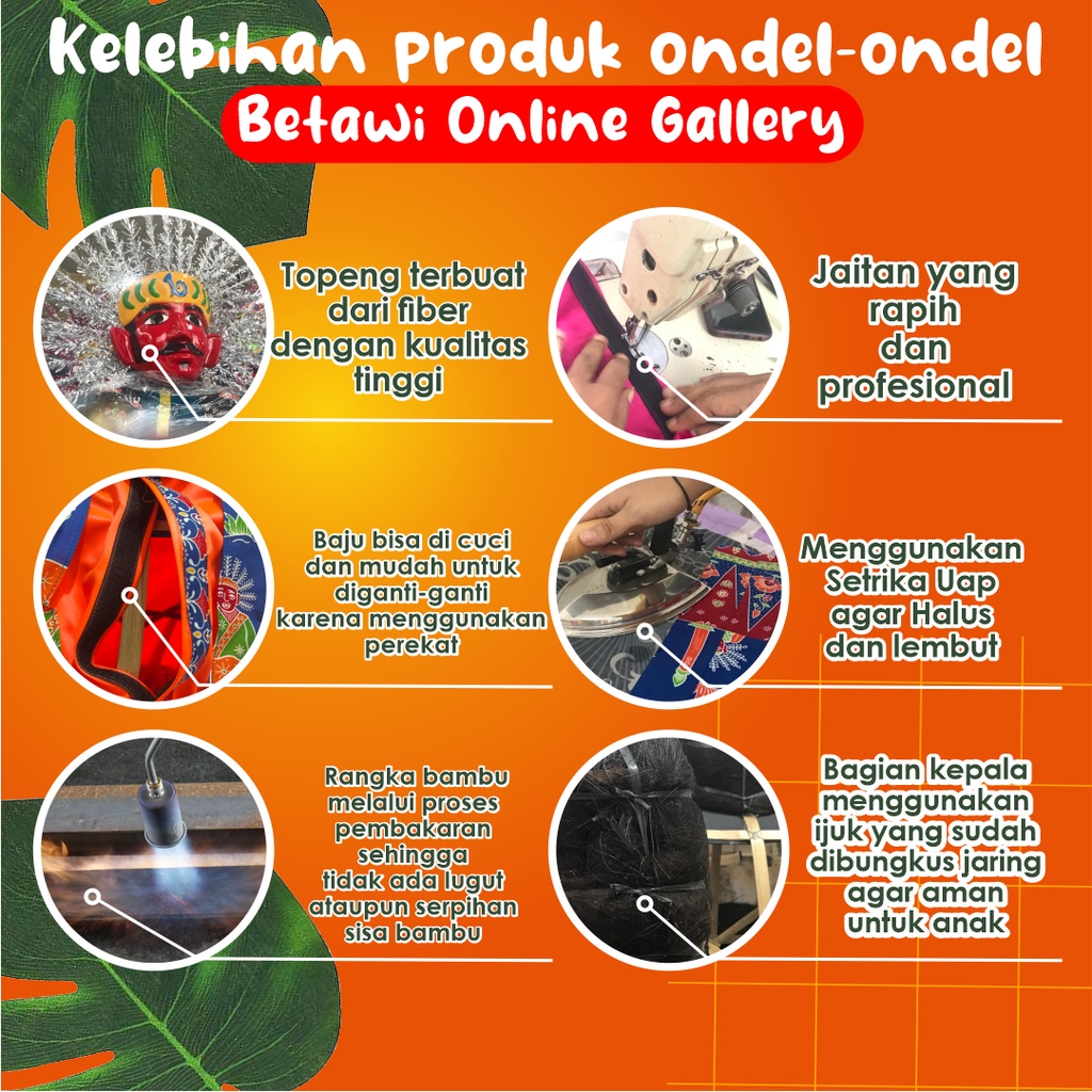 Ondel ondel 85 cm ( masuk anak-anak umur 2-3 tahun )