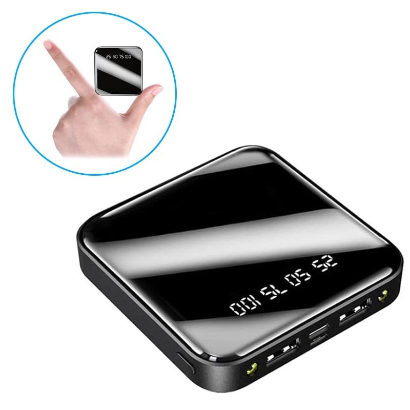 Powerbank 10000mAh Mini Baterai 2USB Led Power Bank 641