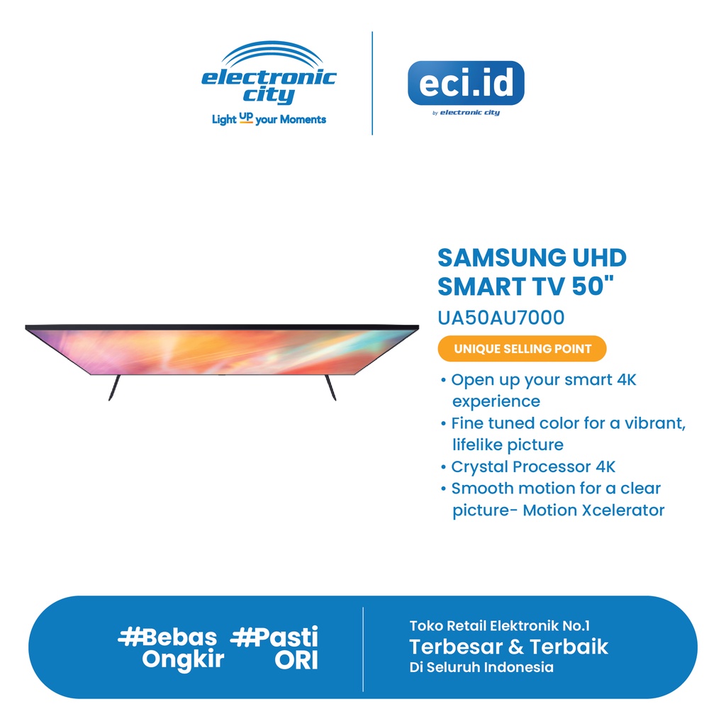 Samsung 50 Inch Smart TV UHD - UA50AU7000-1