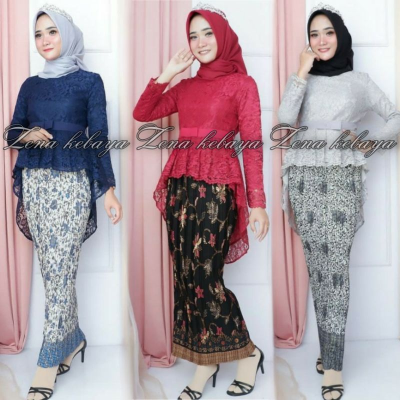 SETELAN KEBAYA AURORA BRUKAT KEBAYA MODERN KEBAYA WISUDA KEBAYA PESTA