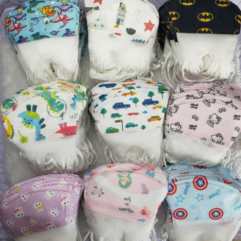 Masker Duckbill Anak Isi 50pcs 3Ply Kids Duckbill Motif 3-12Tahun Harga Termurah