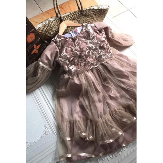 baju pesta muslim anak / baju pesta anak muslim / muslim brukat