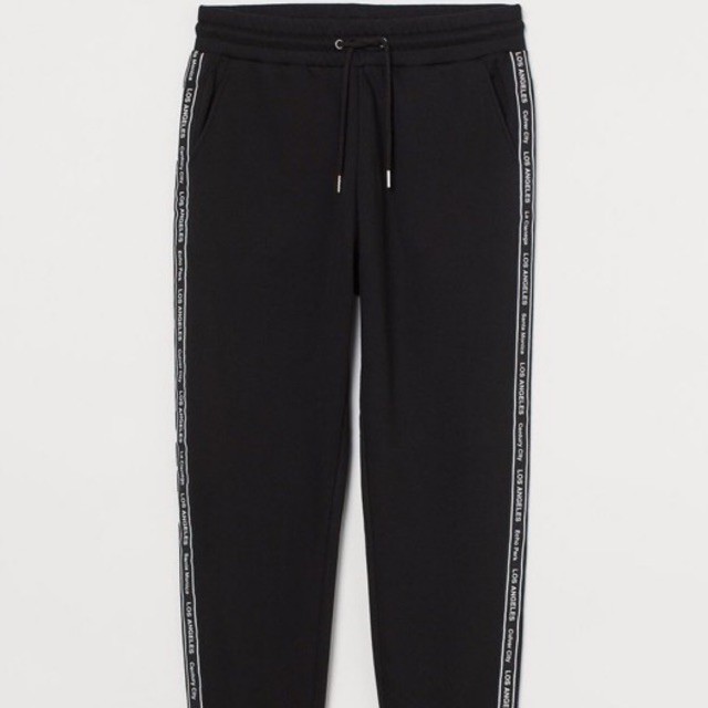 Jogger pants hnm h m la black side list Shopee Indonesia Jogger pants hnm h m la black side list Shopee Indonesia
