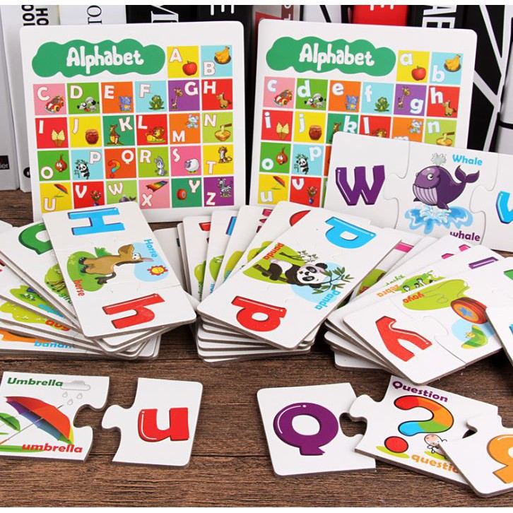 TweedyToys - Mainan Edukasi Kartu Letter Matching Kotak Ungu