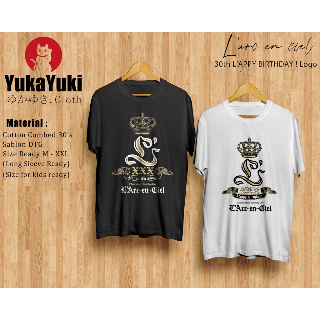 Kaos L arc en ciel - 30th Anniversary logo