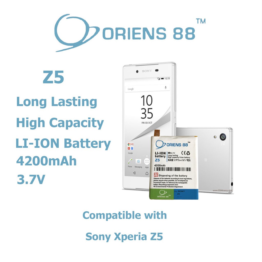 (P) Baterai batre battery Sony Xperia Z5 / E6603 double power/IC ORIENS88