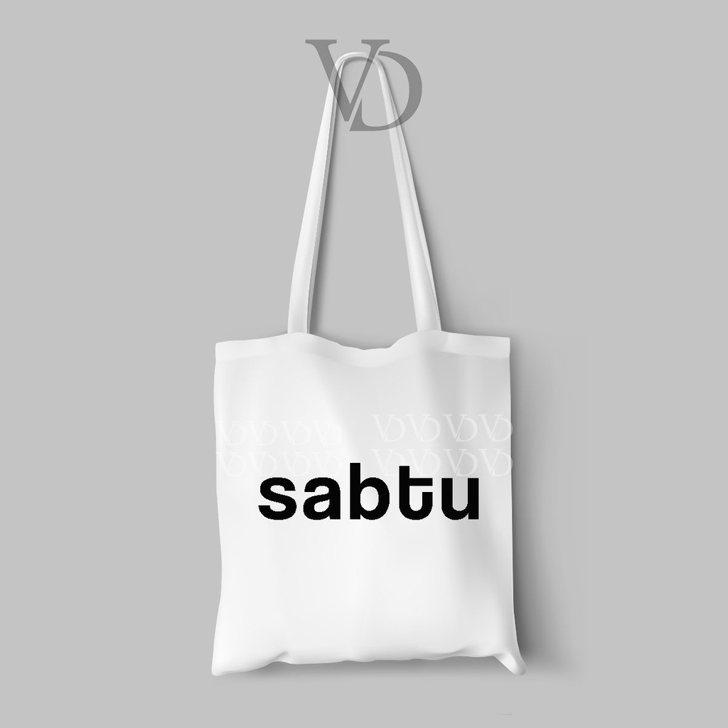 BISA CUSTOM FOTO TOTE BAG BAHAN KANVAS hari / TOTE BAG / TAS lucu / TAS BELANJA kata hari