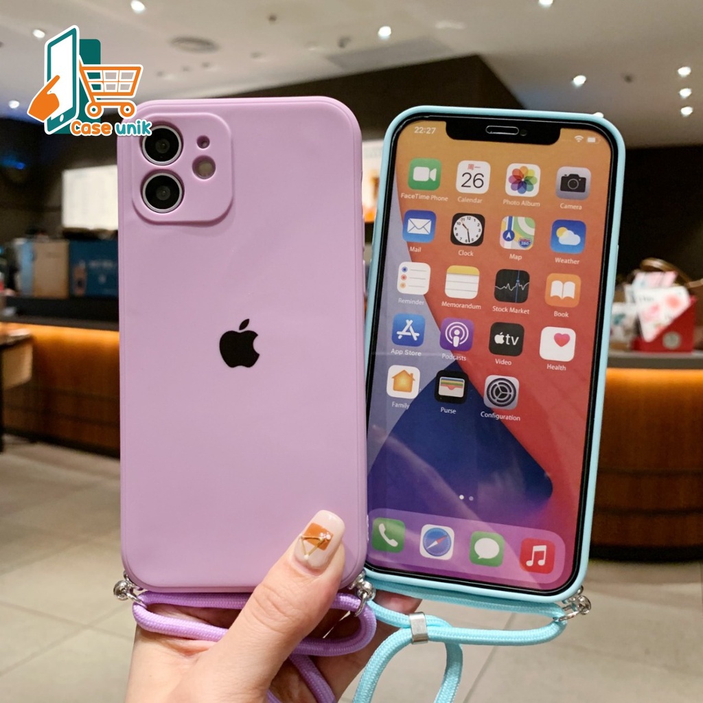 SOFTCASE SLINGCASE ORIGINAL SILIKON PELINDUNG KAMERA I PHONE 6 6+ 7 7+ 8 8+ SE CS3173